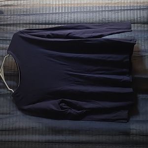 Navy cotton long sleeve tee